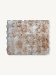 Plaid LUCIANA imitatiebont 260x280cm hazelnoot macchiato