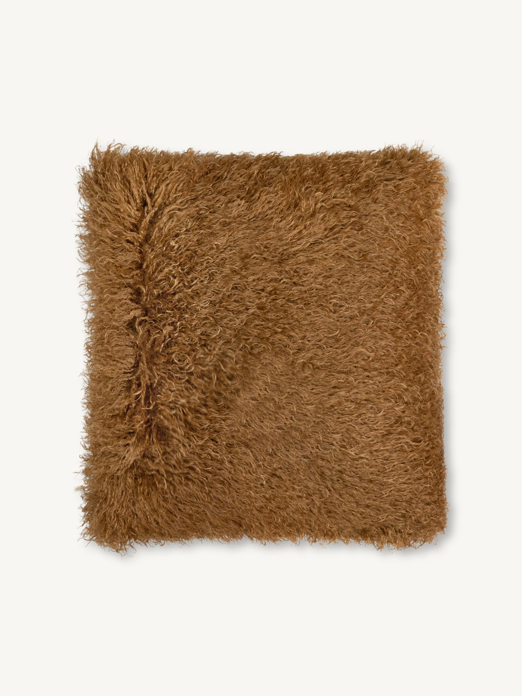 Cushion LYLE faux fur 50x50cm light brown