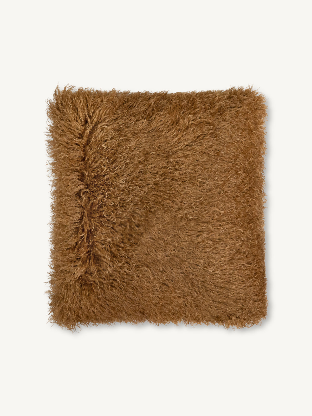 Cushion LYLE faux fur 50x50cm light brown