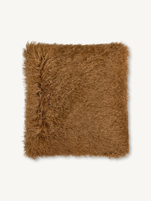 Cushion LYLE faux fur 50x50cm light brown