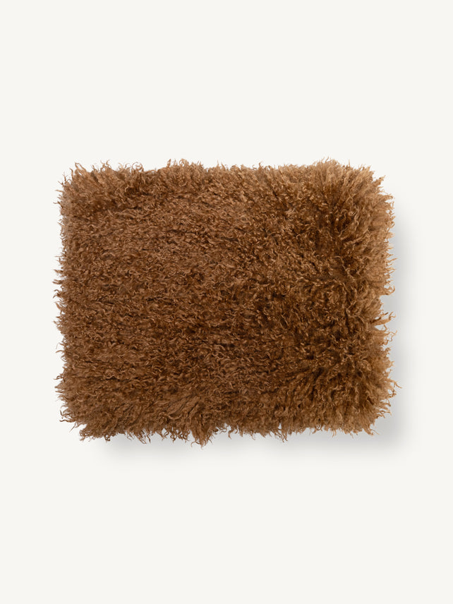 Throw LYLETTA faux fur 130x170cm light brown
