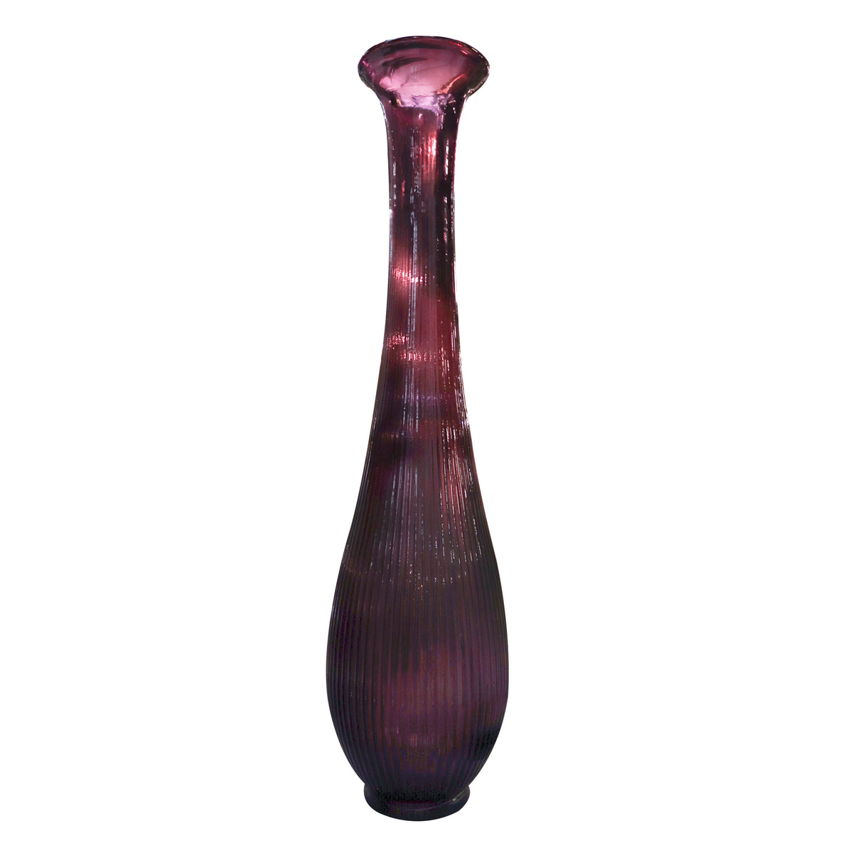 Vase handblown purple 24x24x98