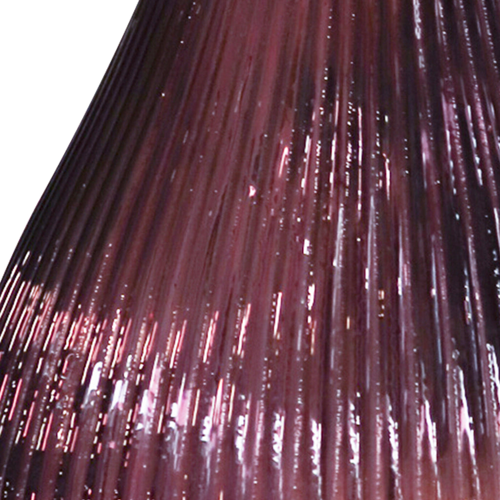 Vase handblown purple 30x30x74