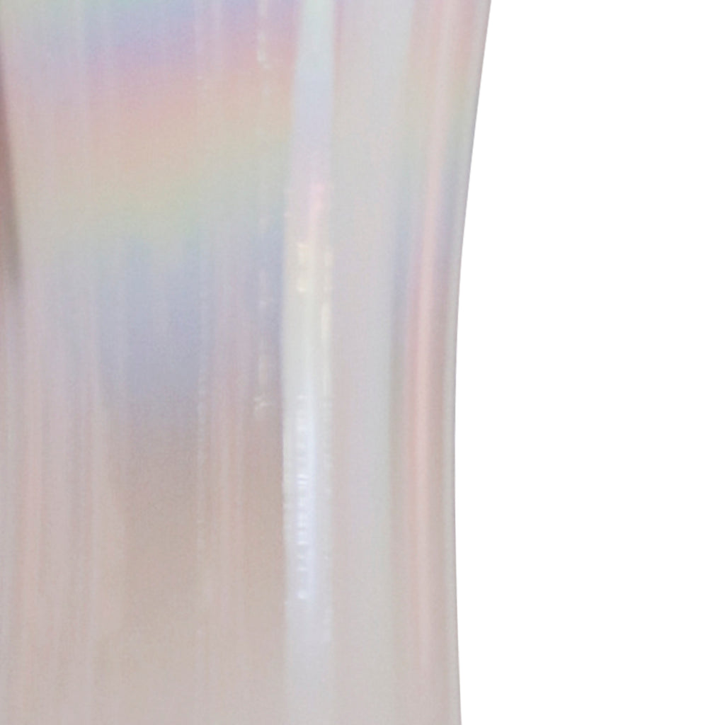 Vase handblown flare cloudy white 16x16x56