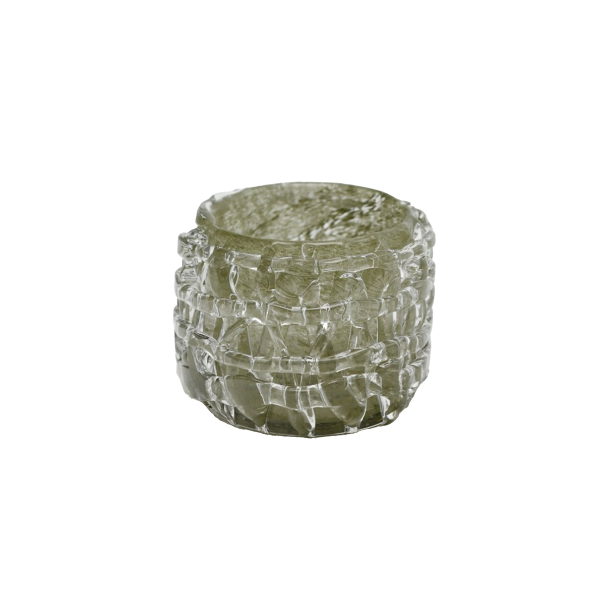 Votive MOLTEN Ø12x10cm green