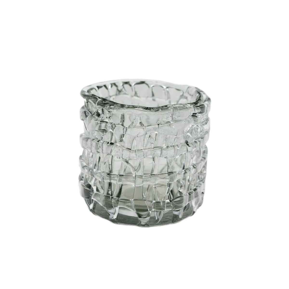 Votive MOLTEN Ø15x13cm clear black