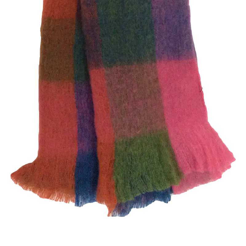 Throw pink/green/blue WO/PAN/NY 170x130