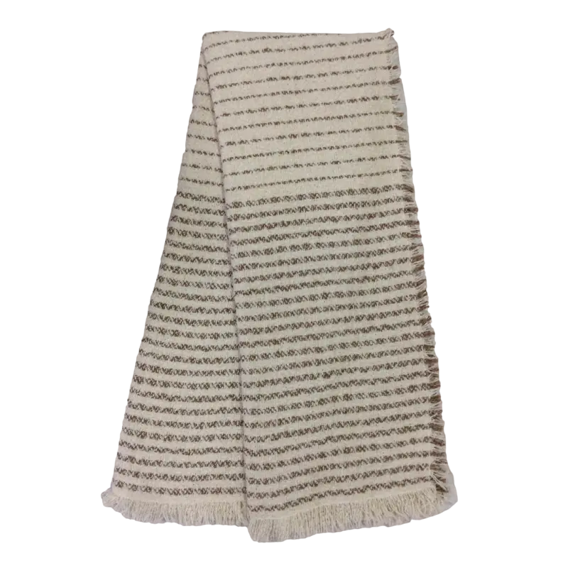 Throw ivory/brown PE/CO 170x130