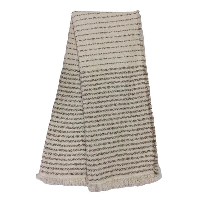 Throw ivory/brown PE/CO 170x130