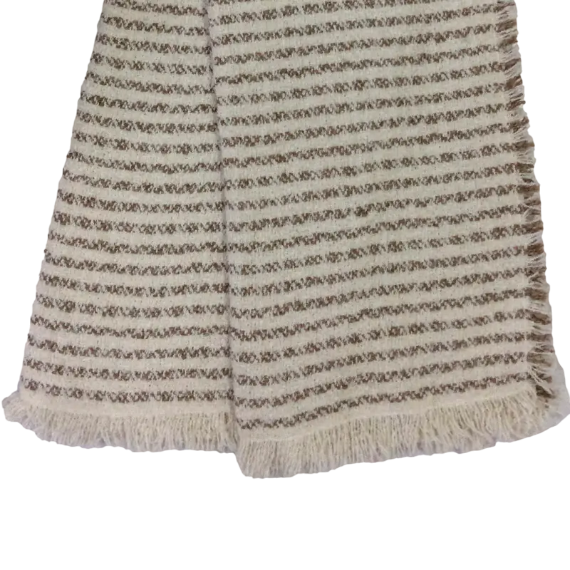 Throw ivory/brown PE/CO 170x130