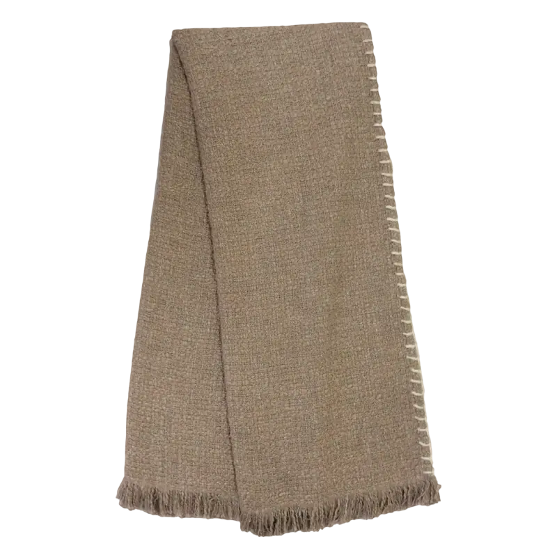 Throw brown CO/PE 170x130