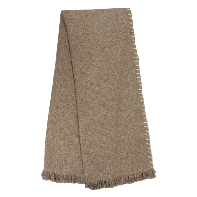 Throw brown CO/PE 170x130