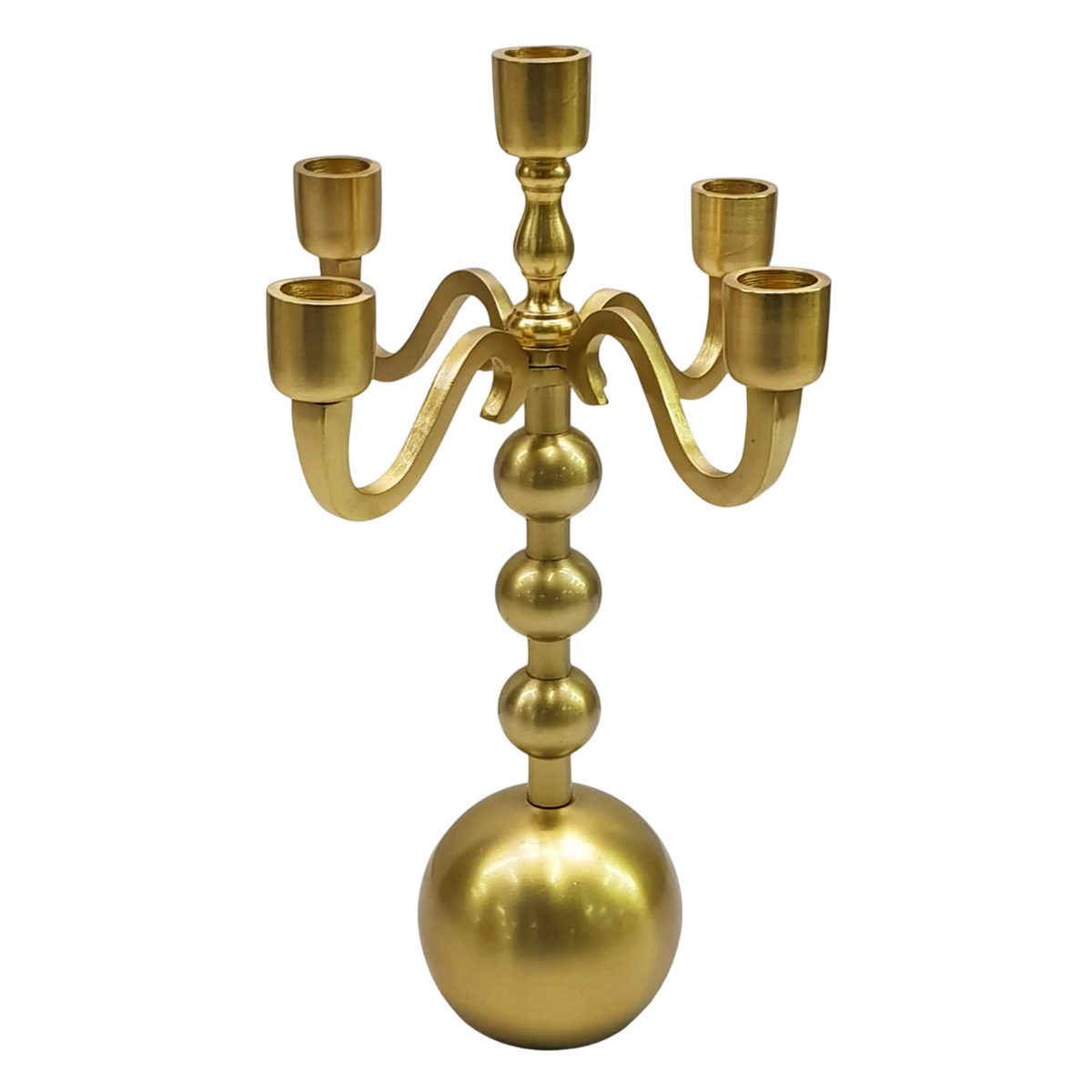 Candle holder 5 lights ALU/MATTGOLD 24x24x34