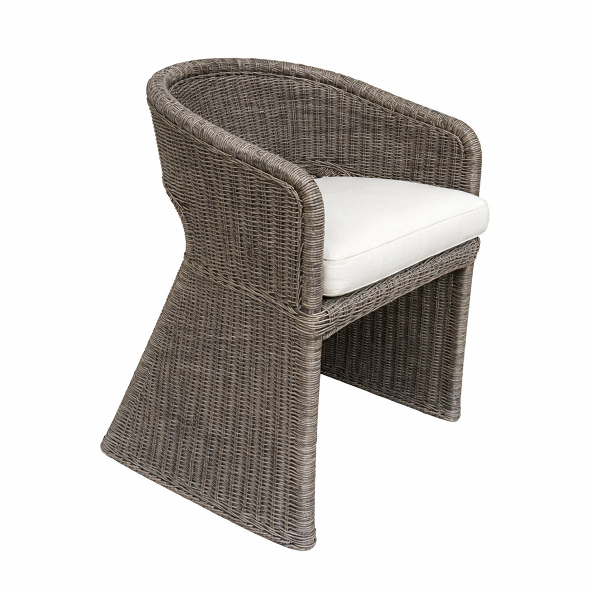 Dining chair BOAZ wicker 59x58x78cm grey