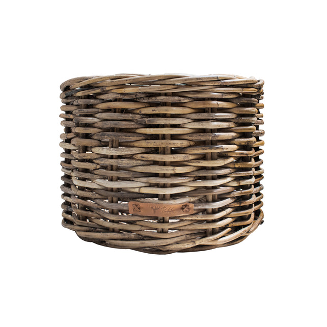 Basket MABEL rattan Ø55x40cm brown