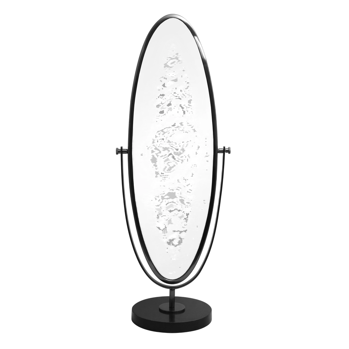 Mirror on black marble stand black NI 31x23x87