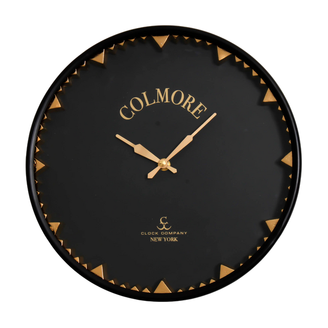 Wall clock black w/ANT.BRASS 41x5x41