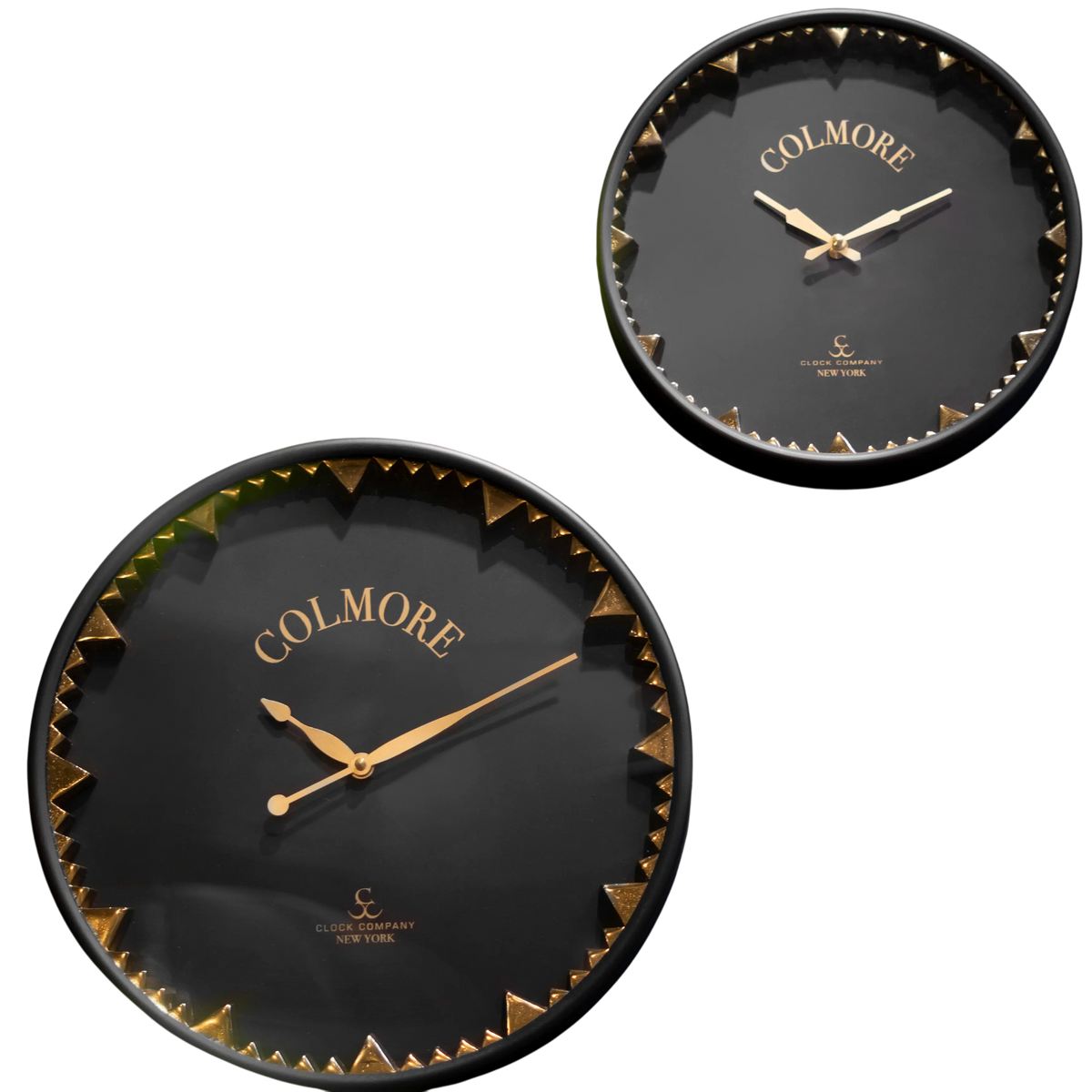 Wall clock black w/ANT.BRASS 41x5x41