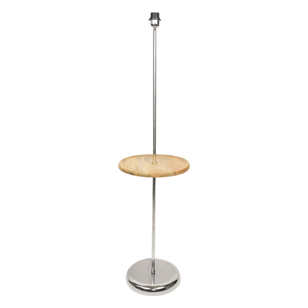SALE Floor lamp ALU/NI mango shelf natural 35x30x130