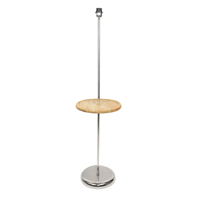 SALE Floor lamp ALU/NI mango shelf natural 35x30x130