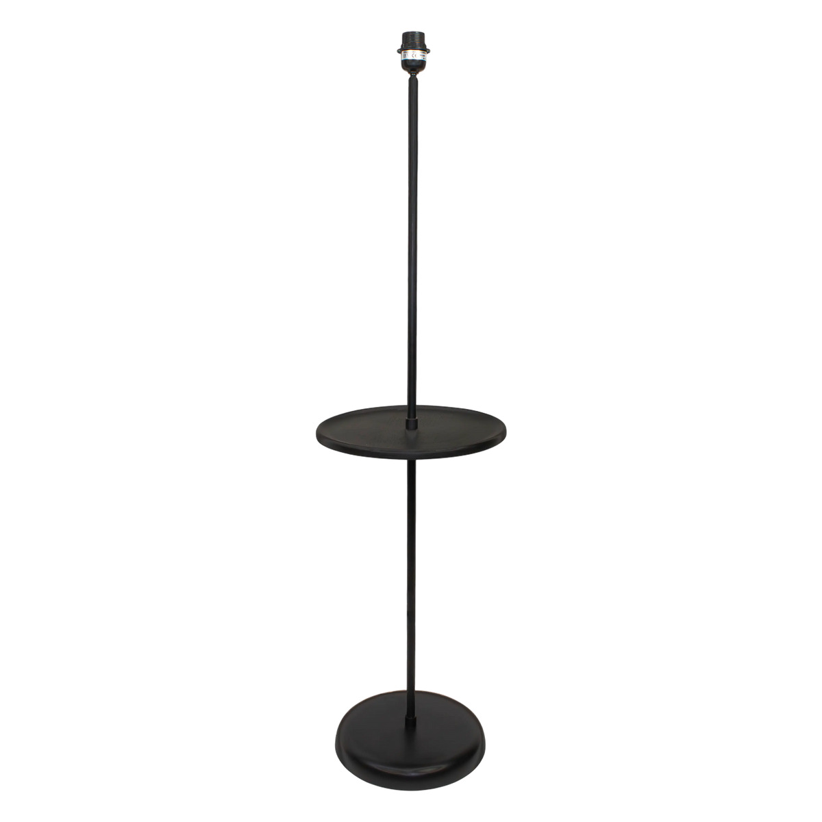 SALE Floor lamp ALU/MATTBLACK mango shelf black 35x30x130