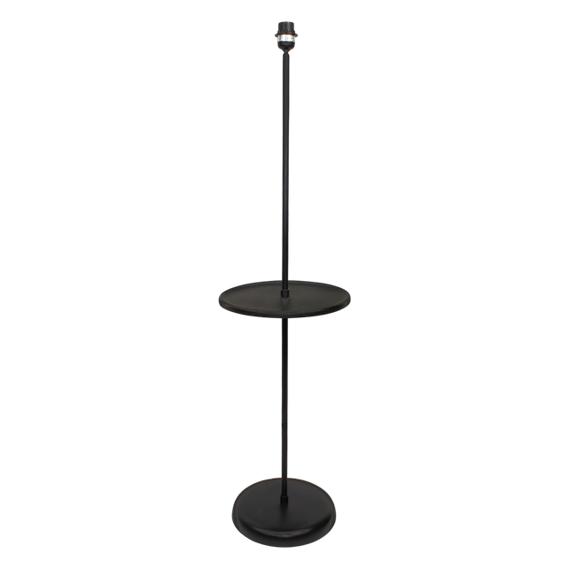 SALE Floor lamp ALU/MATTBLACK mango shelf black 35x30x130