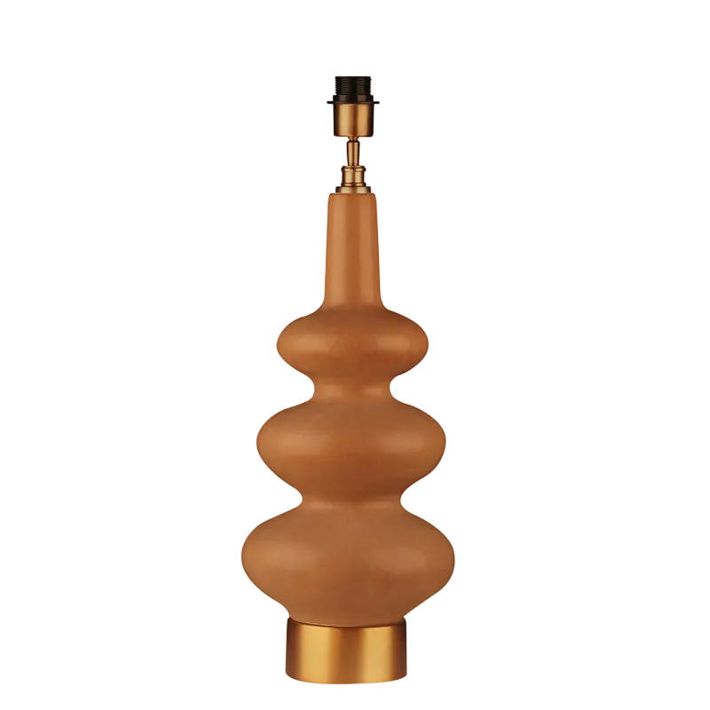 Table lamp taupe ceramic 23x23x63