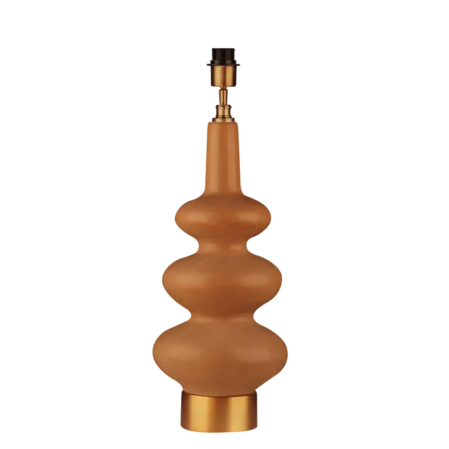 Table lamp taupe ceramic 23x23x63