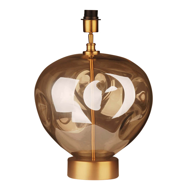 Table lamp amber glass 35.5x35.5x48