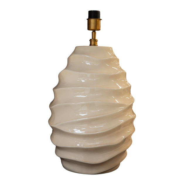 Table lamp WAVELY ceramic Ø30x53cm ivory