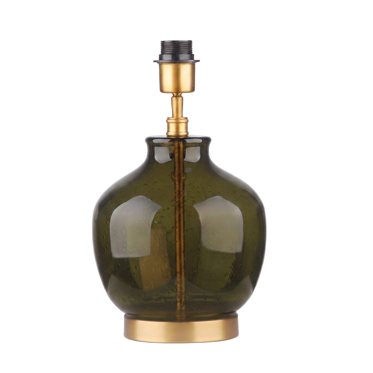 Tischleuchte WALLIS Glas Ø22x37cm dunkelgrün