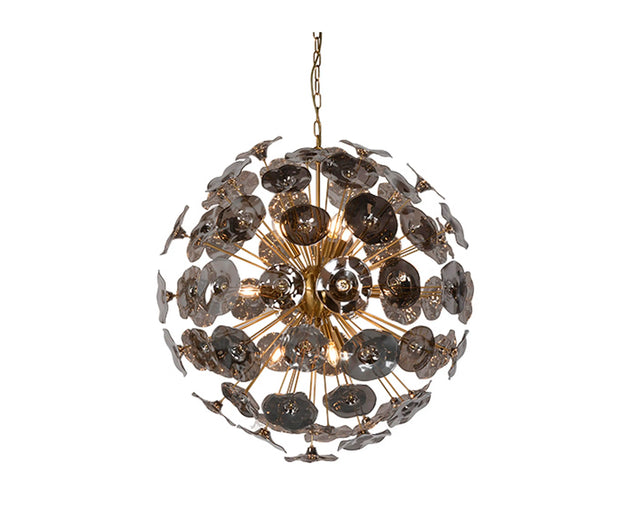 Ceiling lamp IR/BR smoke glass 81x81x81