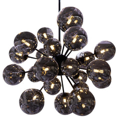 Ceiling lamp Atomic matt black IR smoke glass 80x80x73