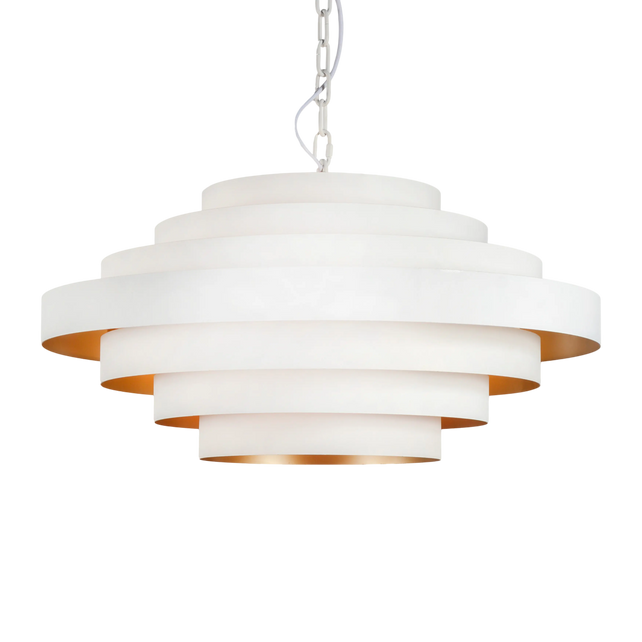 Ceiling lamp IR sand white/gold foil 71x71x40