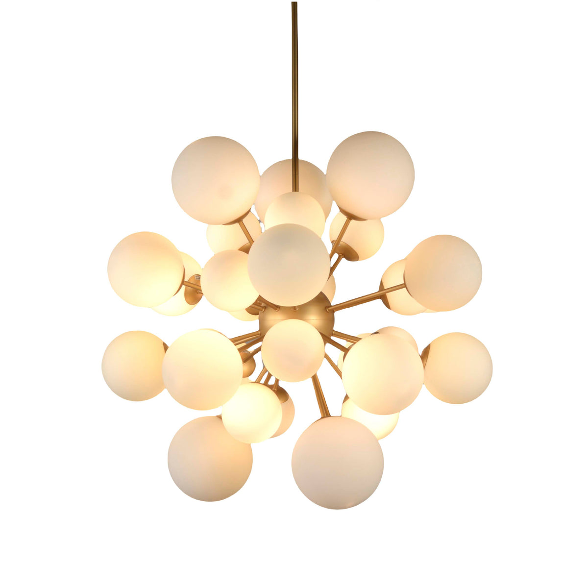Ceiling lamp ATOMIC Ø80x73cm brass white