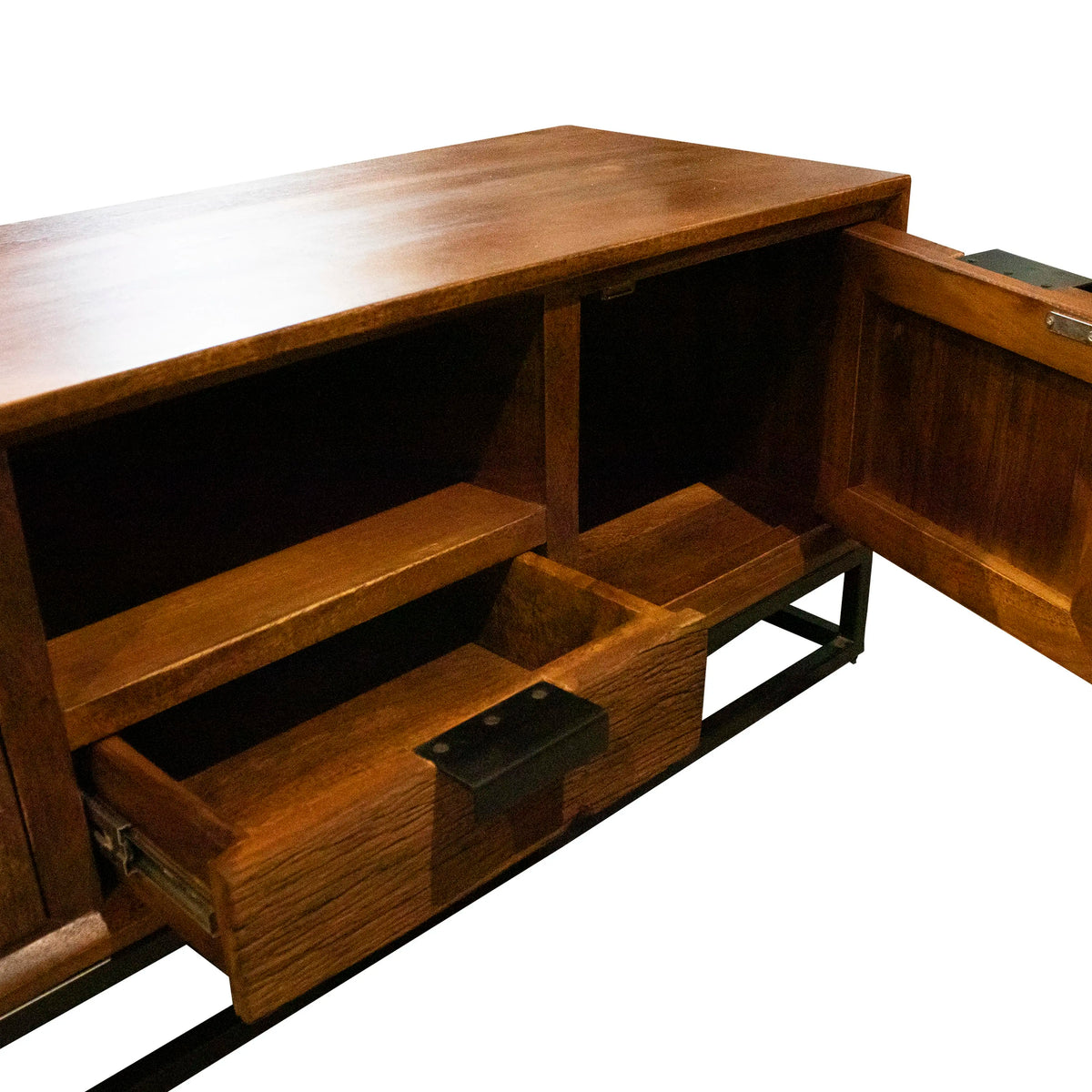 TV-Cabinet Kings Cross natural reclaimed wood 180x45x45