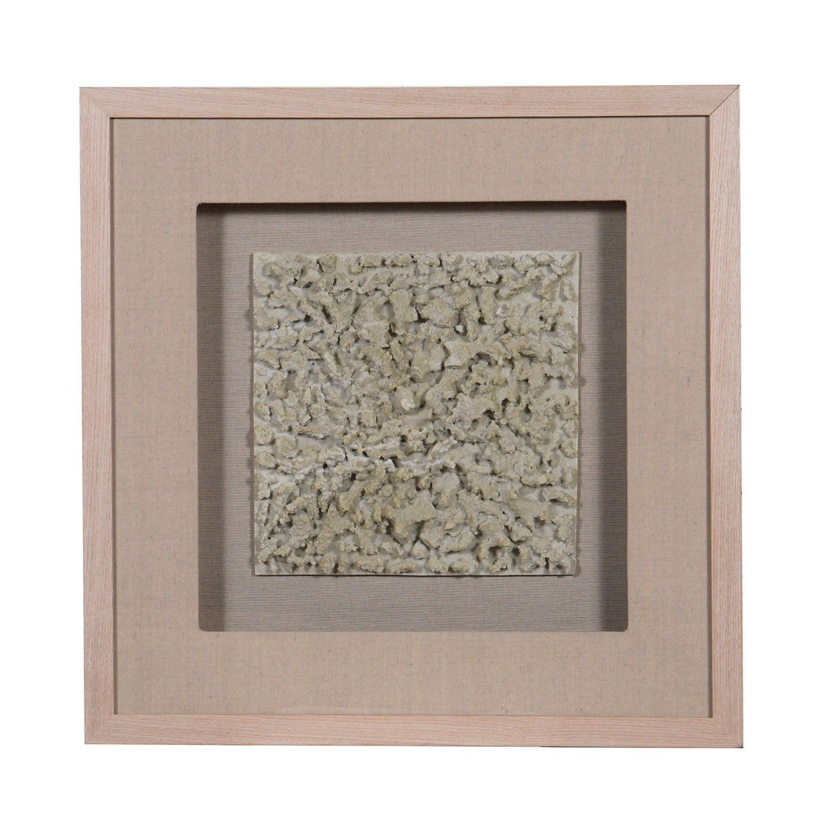 OUTLET Wall art white coral square 60x60x6
