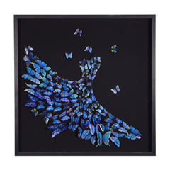 OUTLET Wall art blue ballerina butterflies 100x100x6