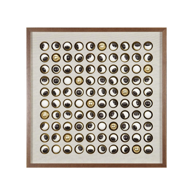 Wall art ARTIVO 90x90x6cm brown