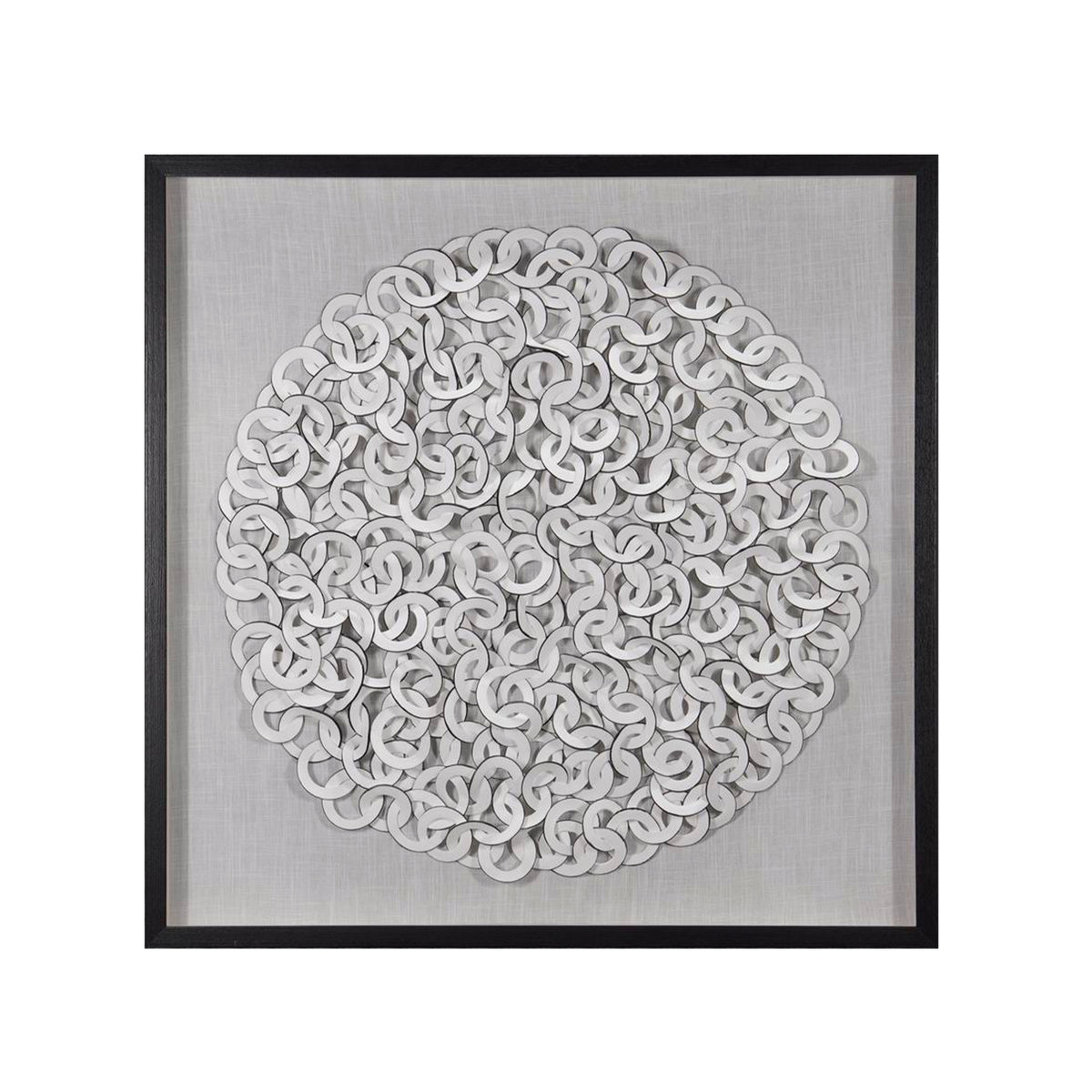 Wanddecoratie OCULA 100x100x6cm wit