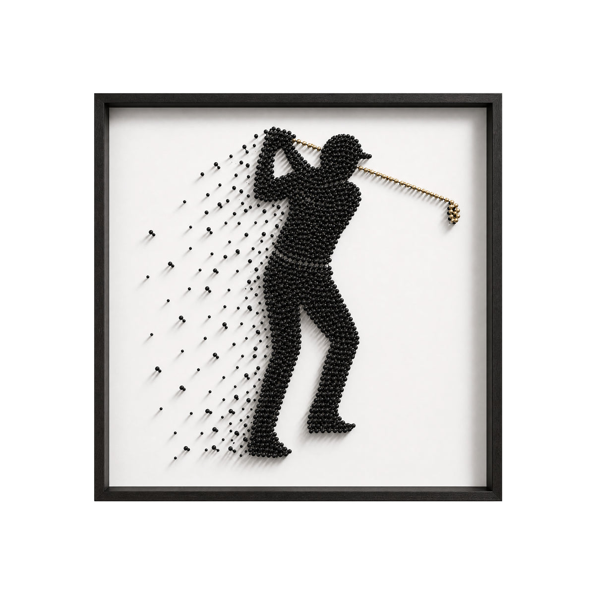 Wall art PINORA 80x80x6cm black