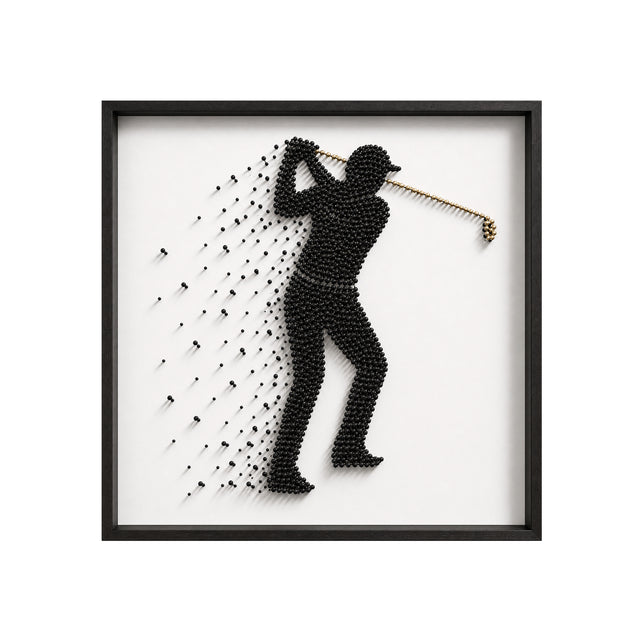 Wall art PINORA 80x80x6cm black