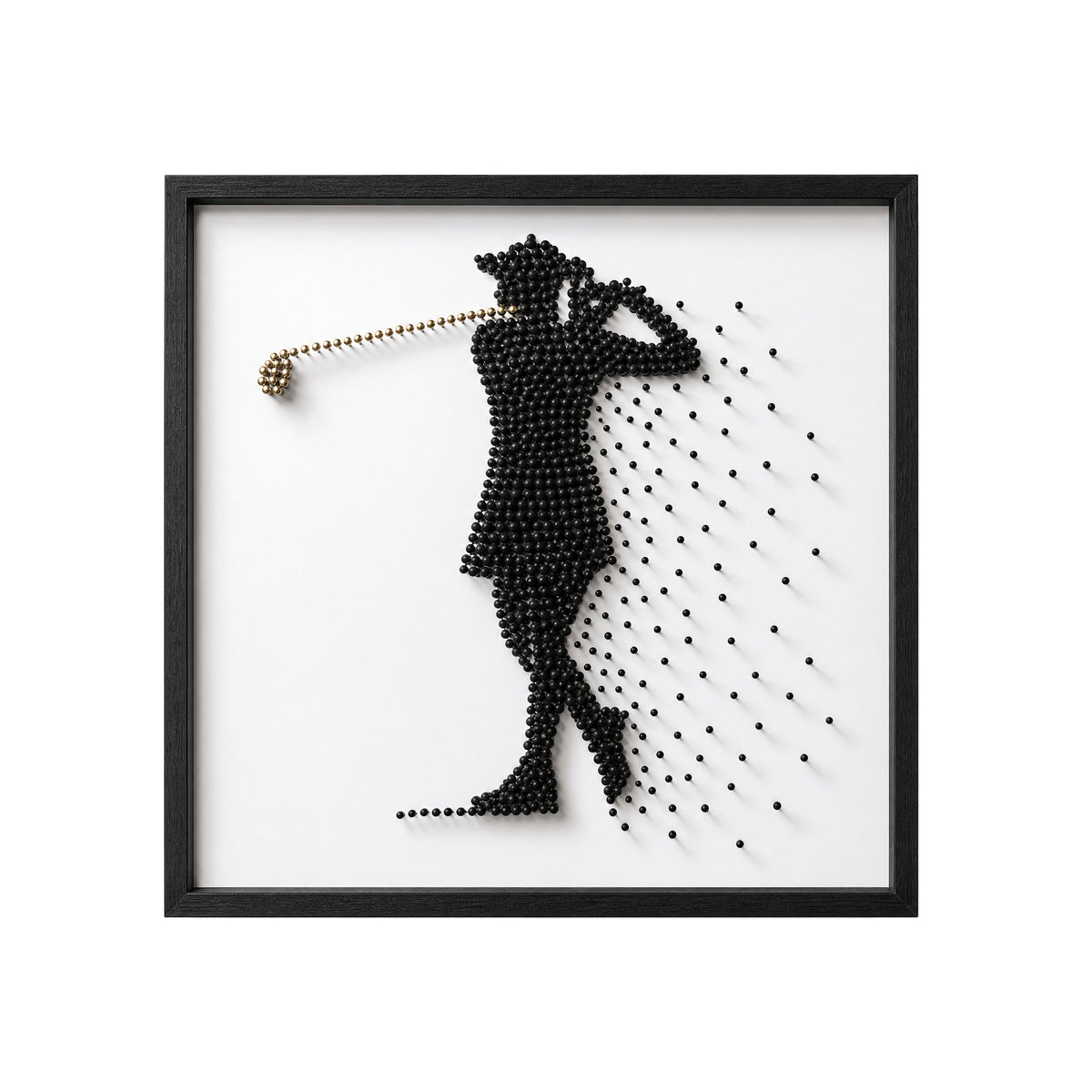 Wall art PINORA 80x80x6cm black