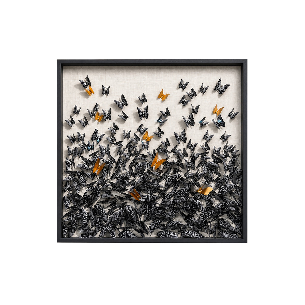 Wall art VELARO 90x90x6cm black