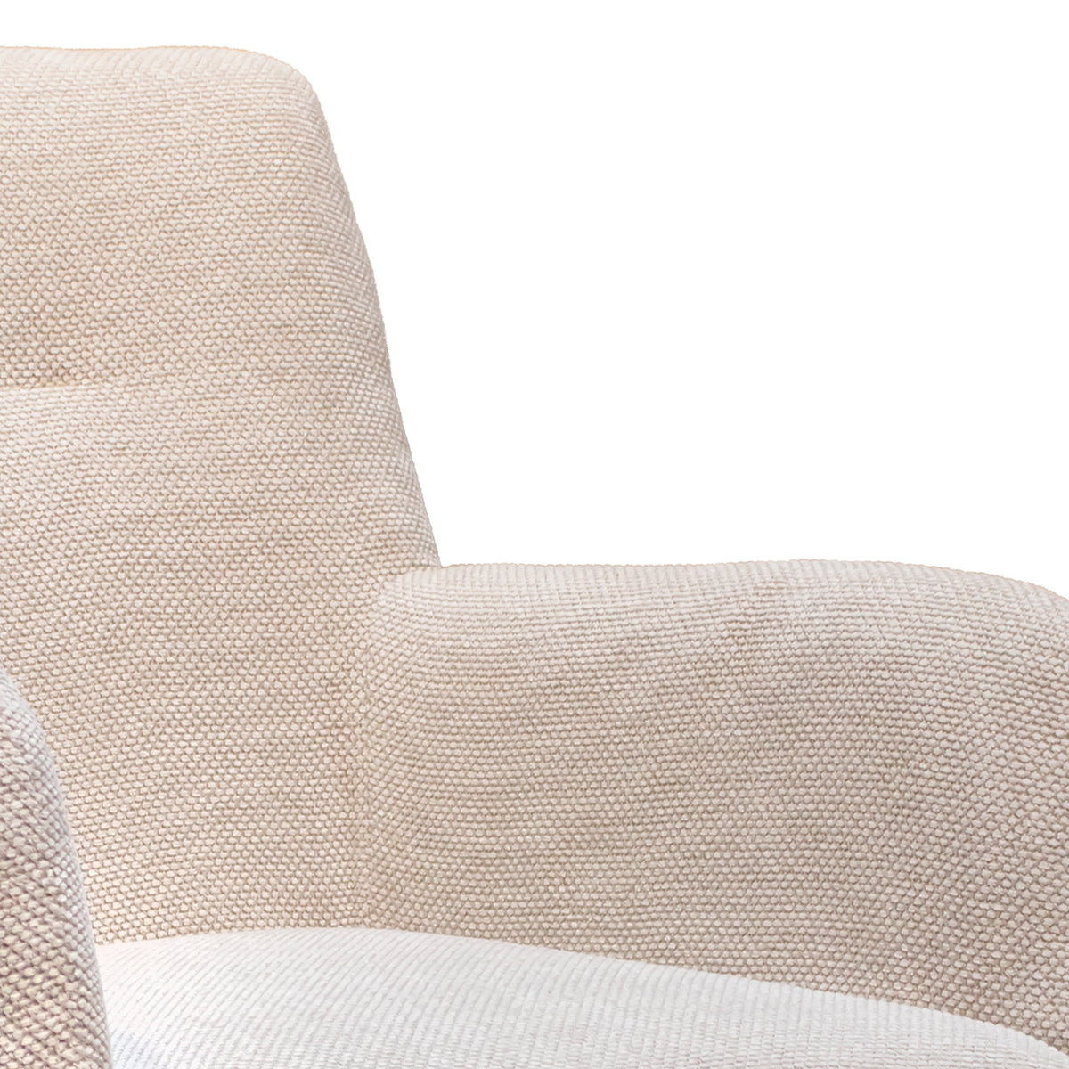 Dining chair HERA w/champagne leg 60x68x90cm cream