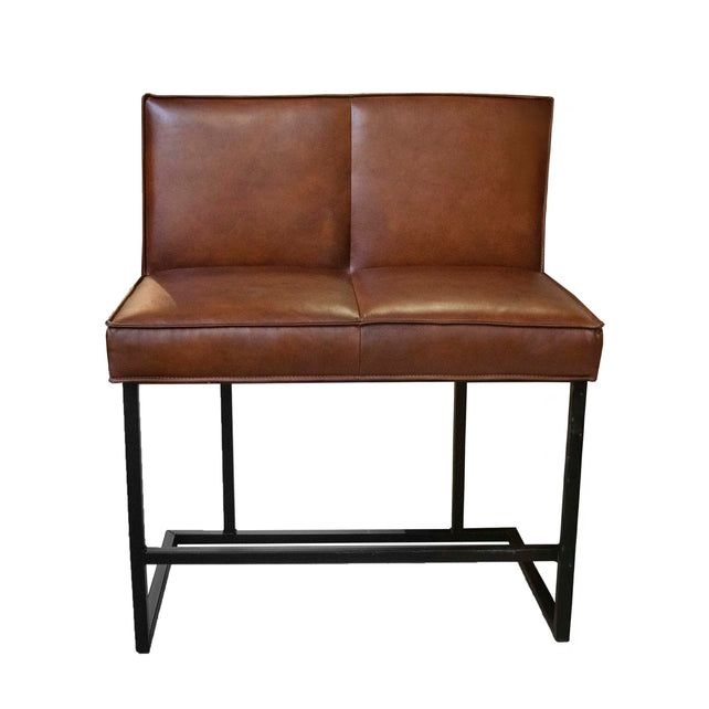 Bar bench Portel brandy leather 100x60x117