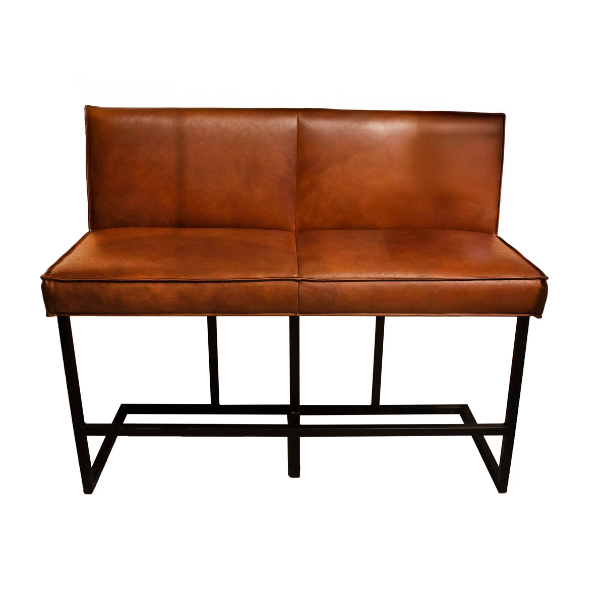 Bar bench Portel brandy buffalo leather 140x60x117