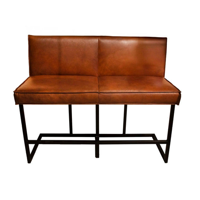 Bar bench Portel brandy buffalo leather 140x60x117