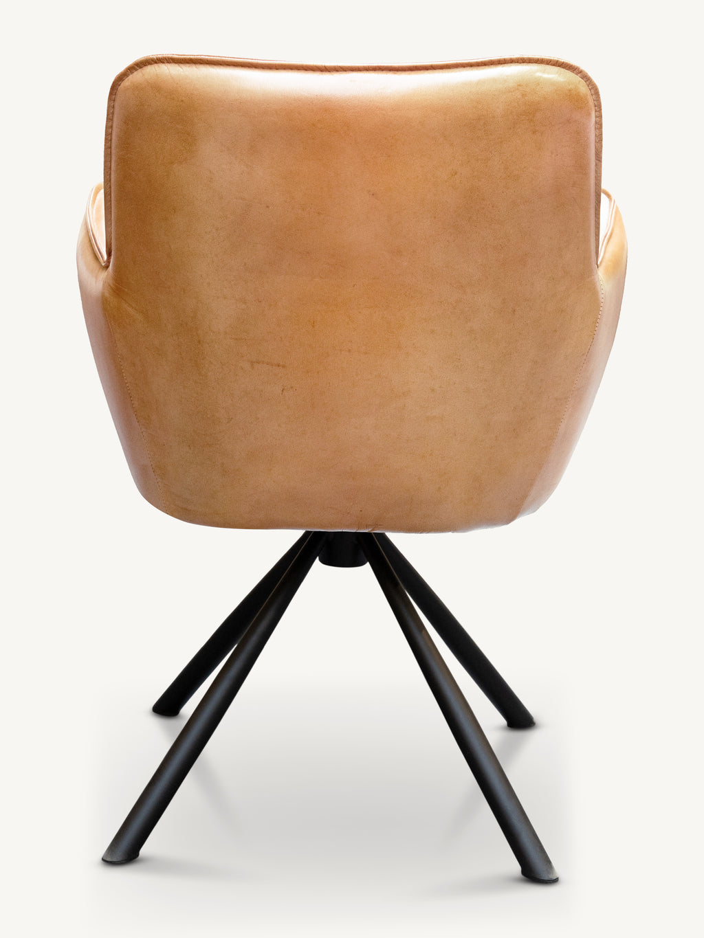 Dining chair SANTOS bull leather 60x63x90cm brown