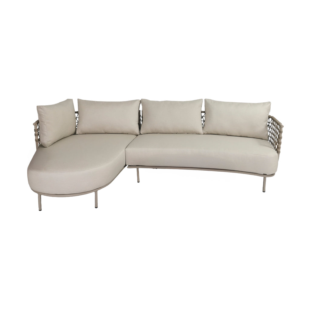 Outdoor sofa sand ALU 260x140x78